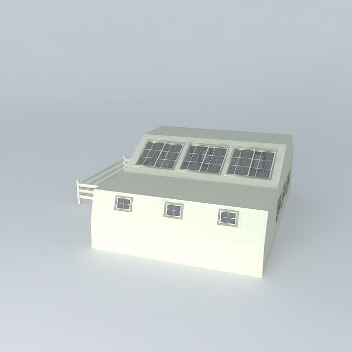 Modern Medium-Sized Canarian House V2 Free 3D model_1