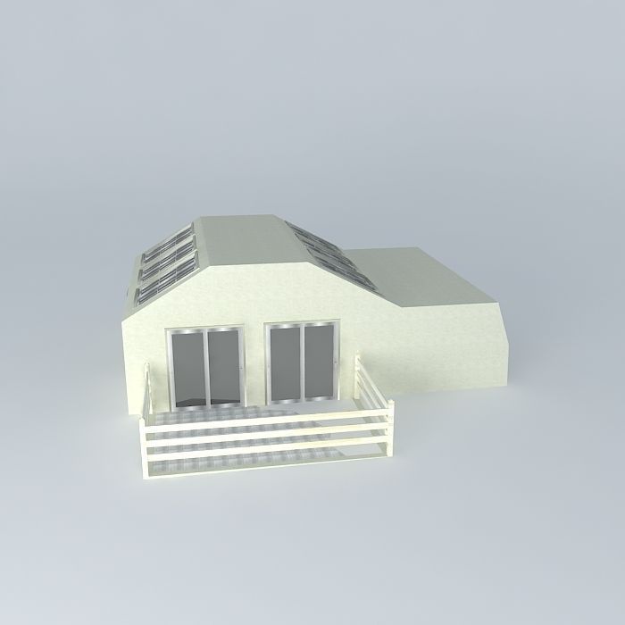 Modern Medium-Sized Canarian House V2 Free 3D model_2