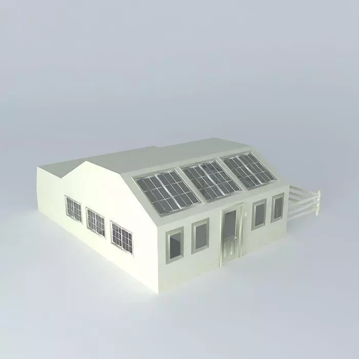 Modern Medium-Sized Canarian House V2 Free 3D model_0