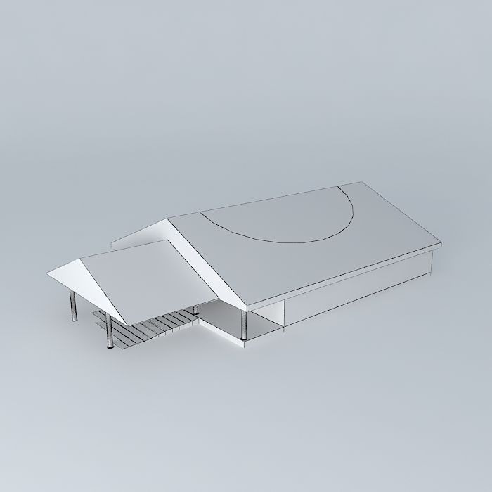 Crowne Springs Low-Poly Gone Art Museum Free 3D model_4