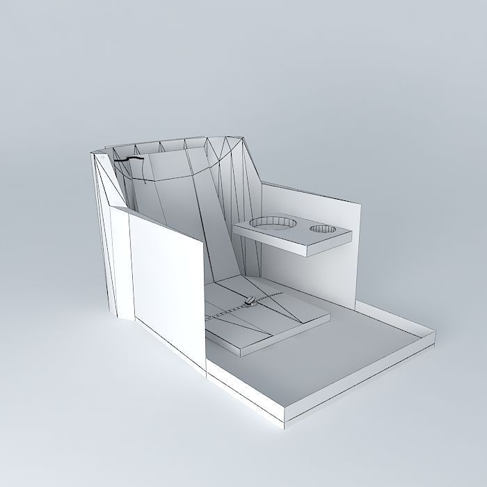 First Class Airplane Seat Free 3D model_3