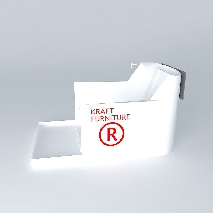 First Class Airplane Seat Free 3D model_2