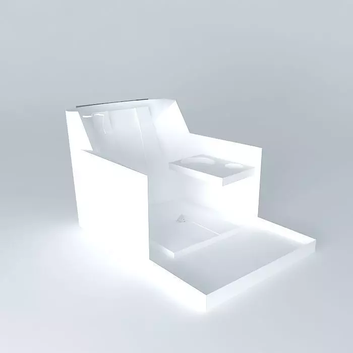 First Class Airplane Seat Free 3D model_0