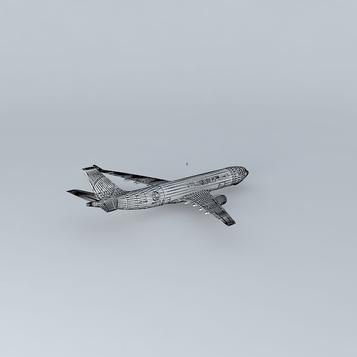 Airbus A330-200F Template  Free 3D model_4