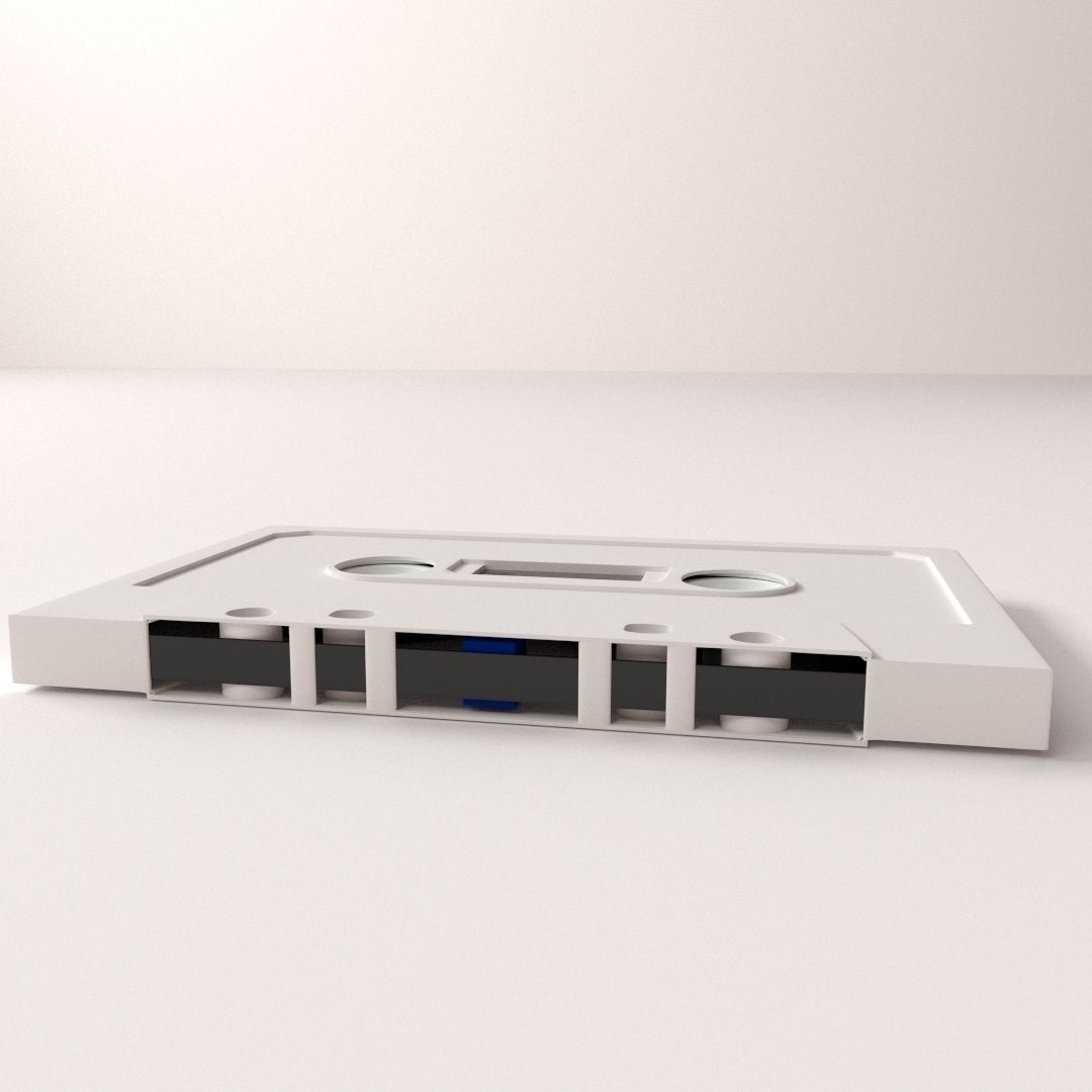 Audio Cassette 3D model_1