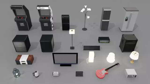 Gadgets and Electronics Pack Low-poly 3D model