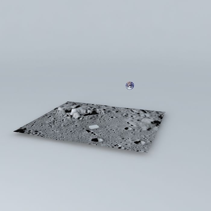 Moon Terrain Alpha Free 3D model_1