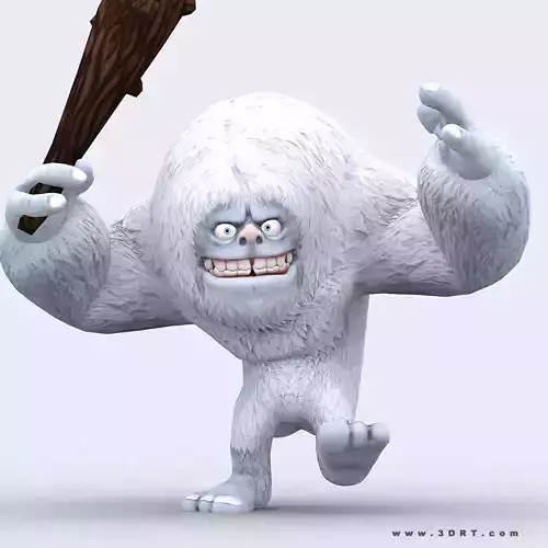 3DRT-Toon Yeti monster Low-poly 3D model