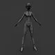 Human Manga Female Base Mesh 3D model_0