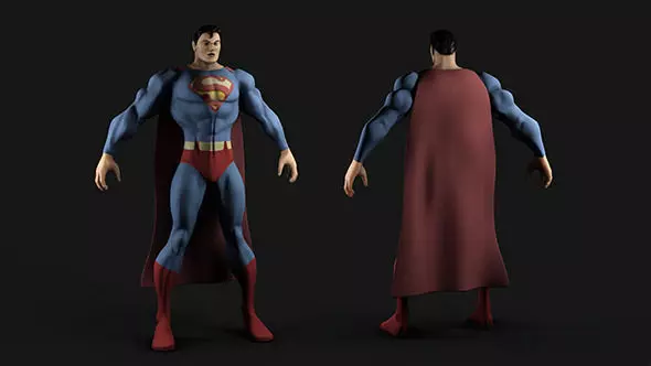 Superman 1 dc comics action figure 3D model_0