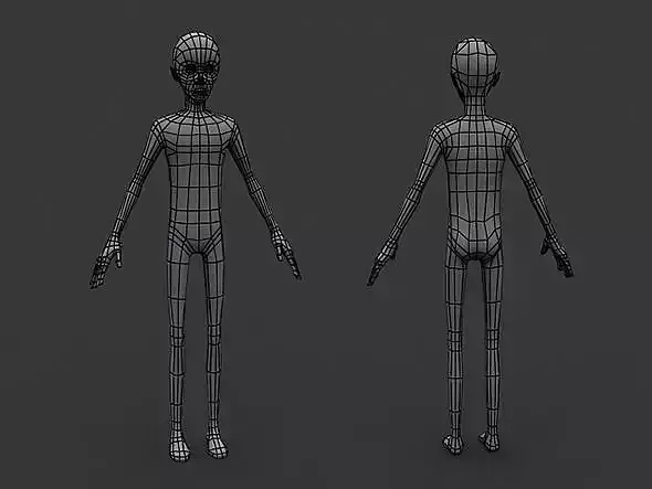 Human Manga Male Base Mesh