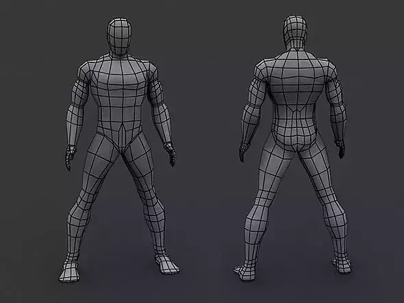 Human Comics Male Base Mesh