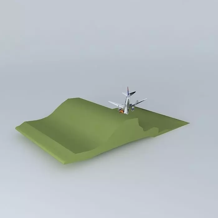 Plane Crash - Delta 666 Free 3D model