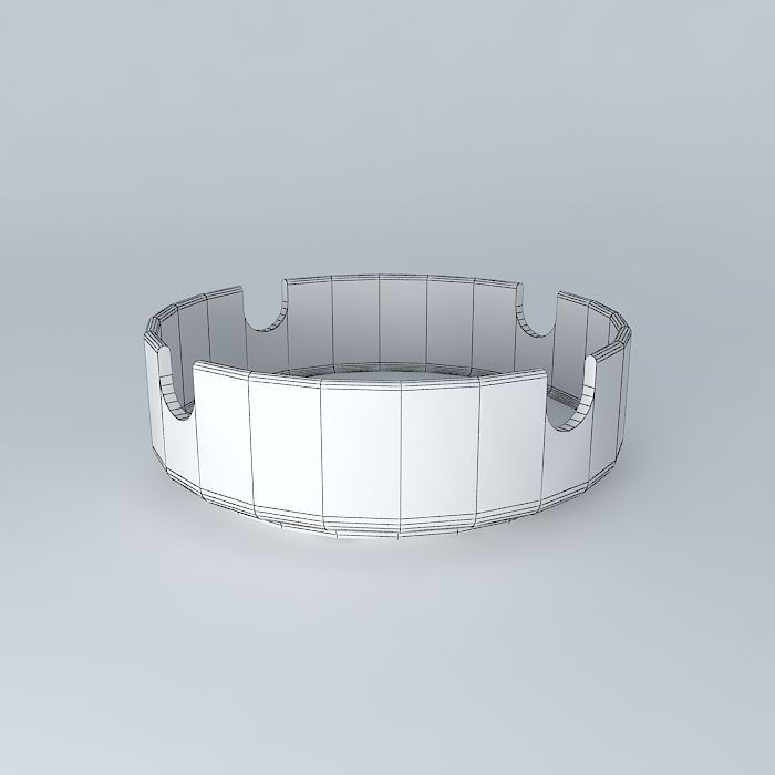 Ashtray ring Free 3D model_4