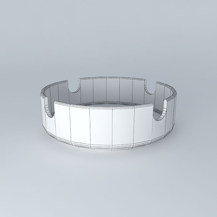 Ashtray ring Free 3D model_3