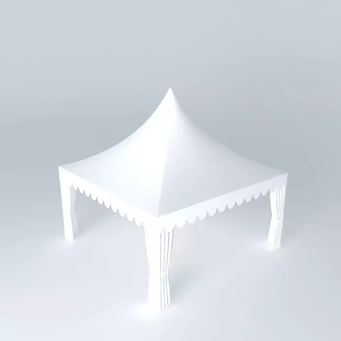 Carnival Tent 5 on 5 m Free 3D model_0