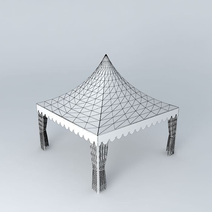 Carnival Tent 5 on 5 m Free 3D model_4
