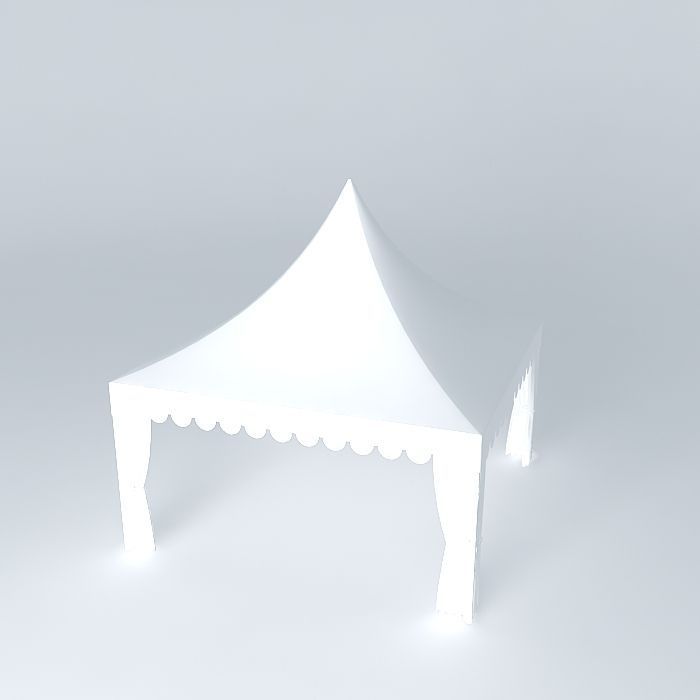 Carnival Tent 5 on 5 m Free 3D model_1