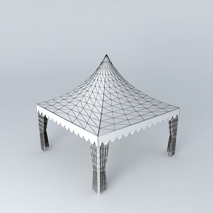 Carnival Tent 5 on 5 m Free 3D model_3