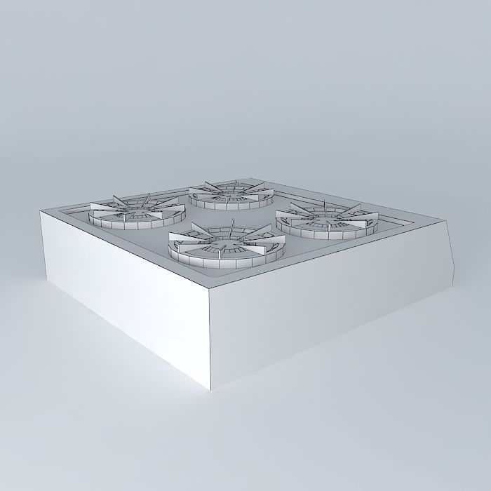 Stove Set Small Free 3D model_3