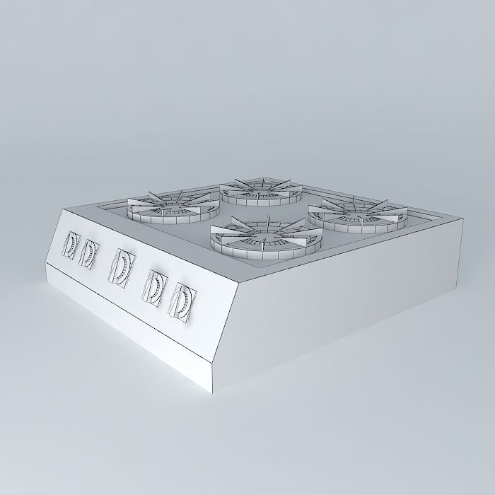 Stove Set Small Free 3D model_4