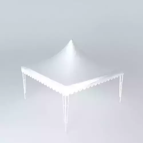 Square Carnival Tent Low Poly