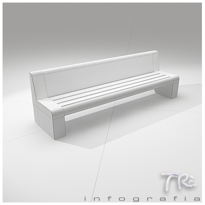 BENCH ESCOFET JUNE 3D model_2