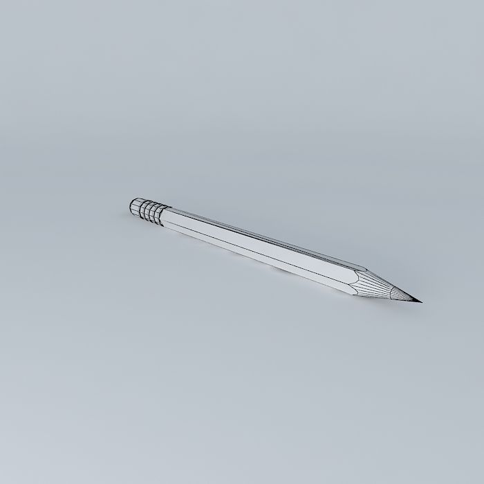 Pencil pen Free 3D model_3