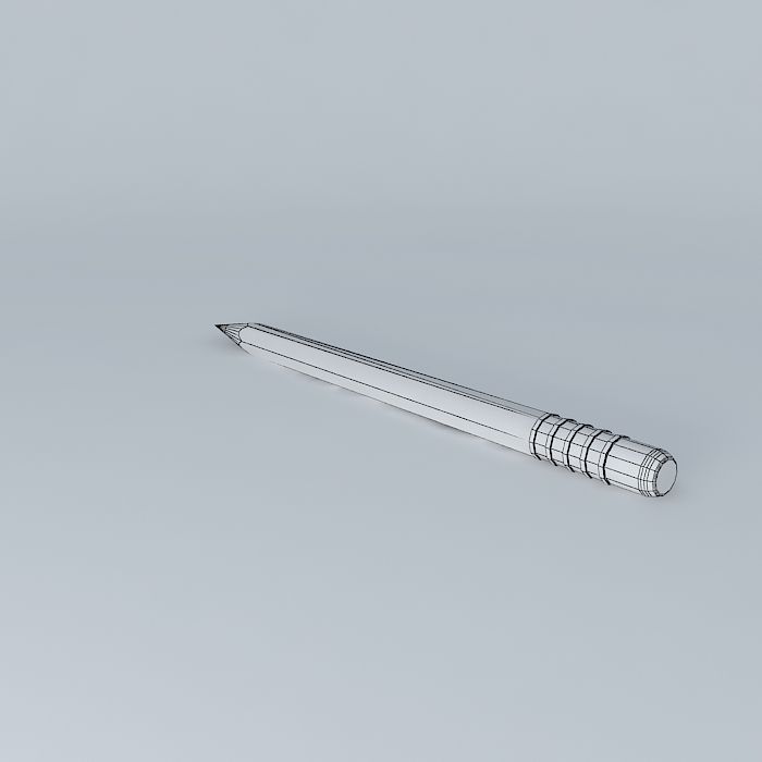 Pencil pen Free 3D model_4