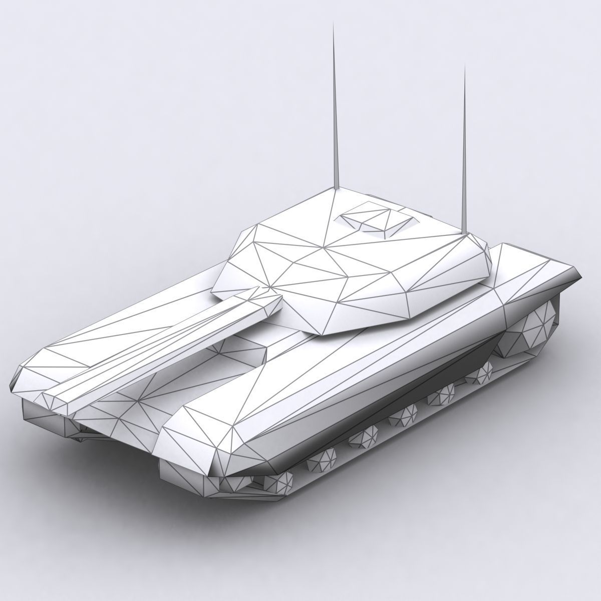 3DRT - Sci-Fi Tank1 Low-poly 3D model_1