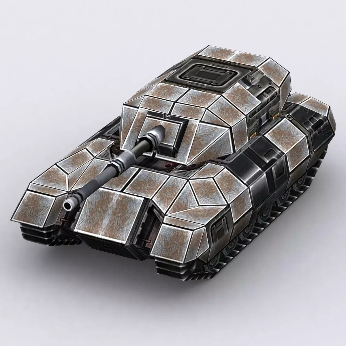 3DRT - Sci-Fi Tank1 Low-poly 3D model_0