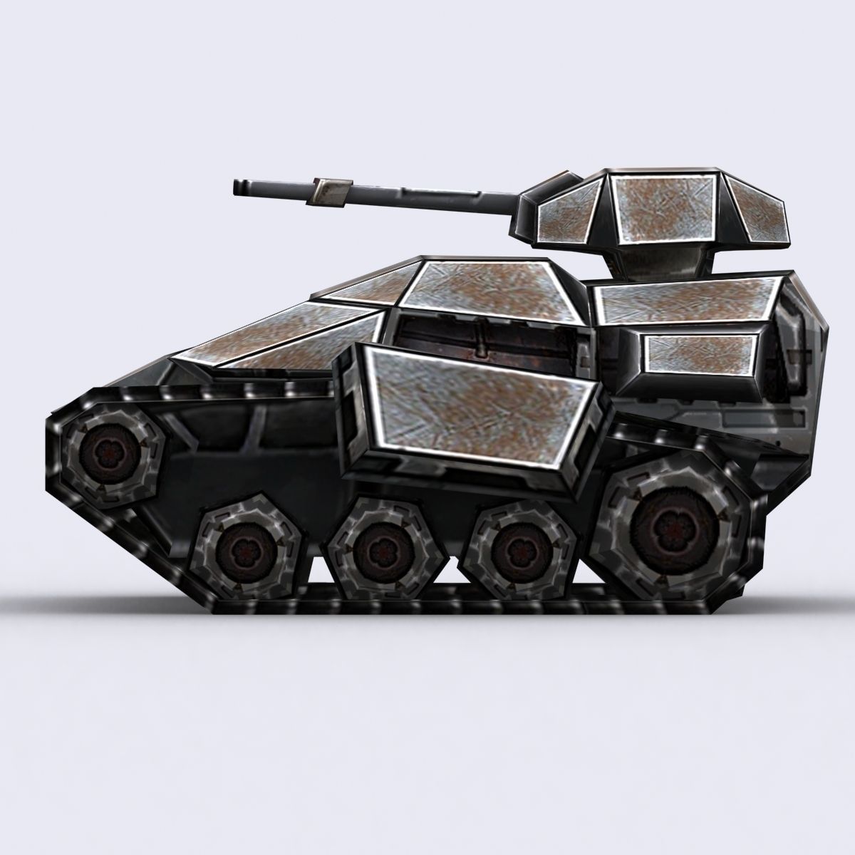 3DRT - Sci-Fi Tank3 Low-poly 3D model_2