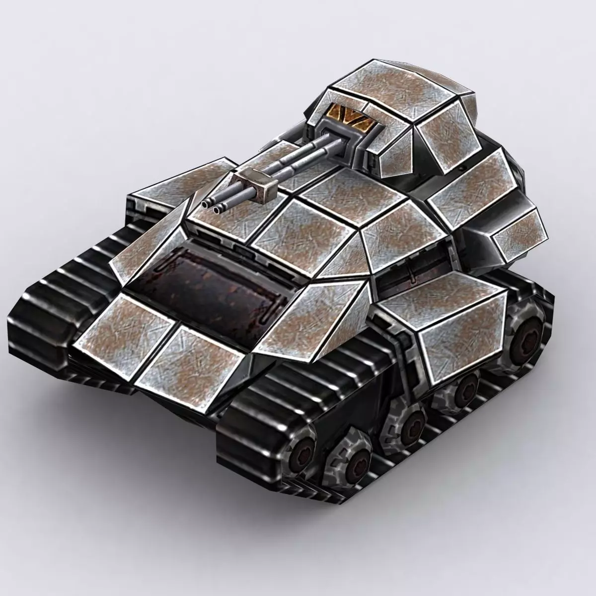 3DRT - Sci-Fi Tank3 Low-poly 3D model_0
