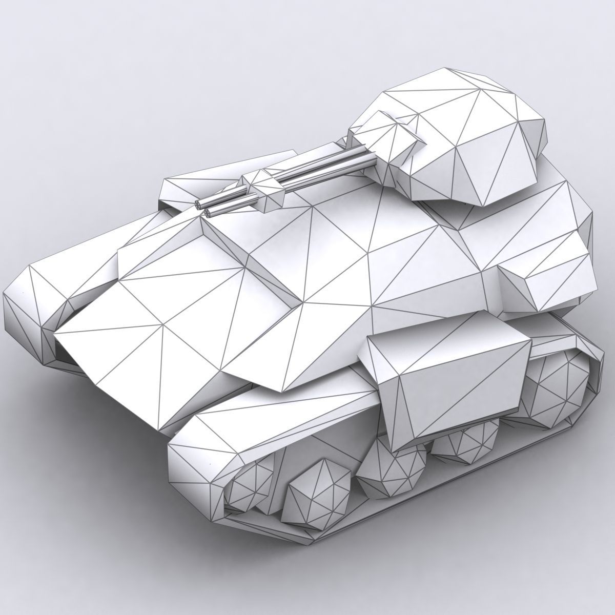 3DRT - Sci-Fi Tank3 Low-poly 3D model_4