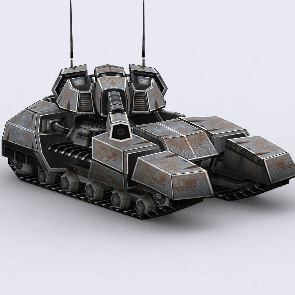 3DRT - Sci-Fi Tank3 Low-poly 3D model_3