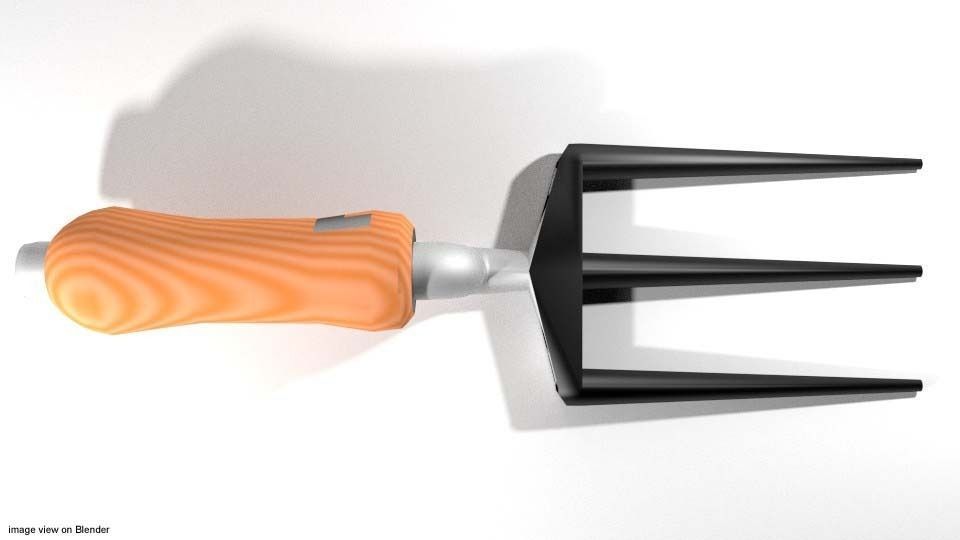 Garden Tool - Handfork 3D model_2
