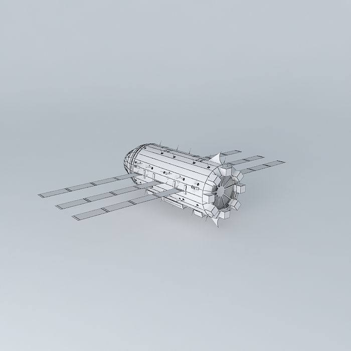 GoldenJet International Space Station Module Free 3D model_4