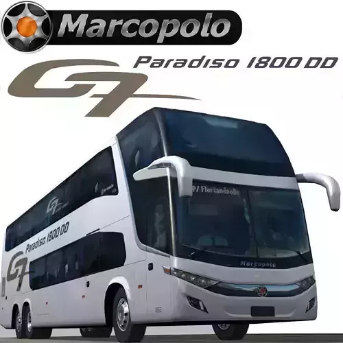 Marcopolo G7 Paradiso 1800DD bus Low-poly 3D model