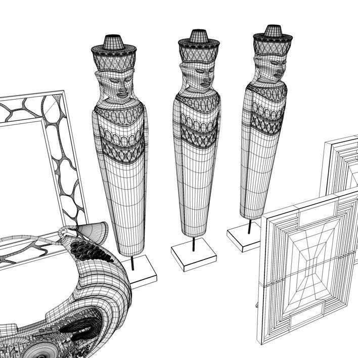 Contemporary Accessories for Interior Renderings 3D model_12