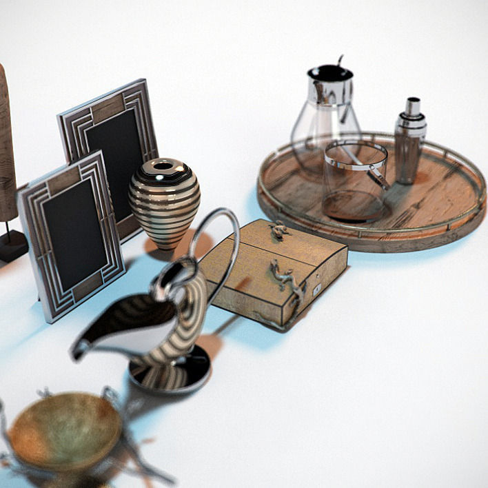 Contemporary Accessories for Interior Renderings 3D model_4