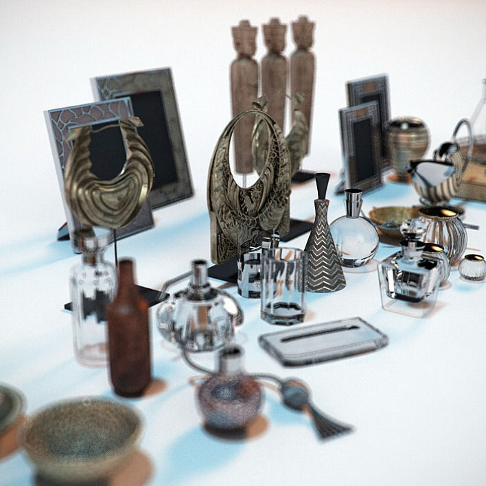 Contemporary Accessories for Interior Renderings 3D model_3