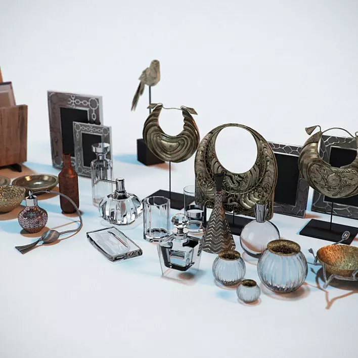 Contemporary Accessories for Interior Renderings 3D model_0