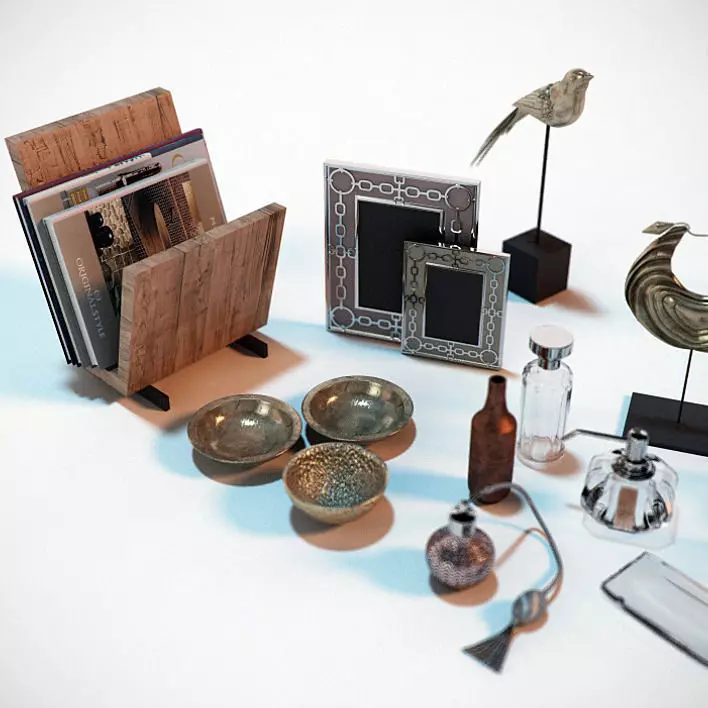 Contemporary Accessories for Interior Renderings 3D model_1