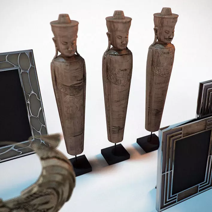 Contemporary Accessories for Interior Renderings 3D model_2