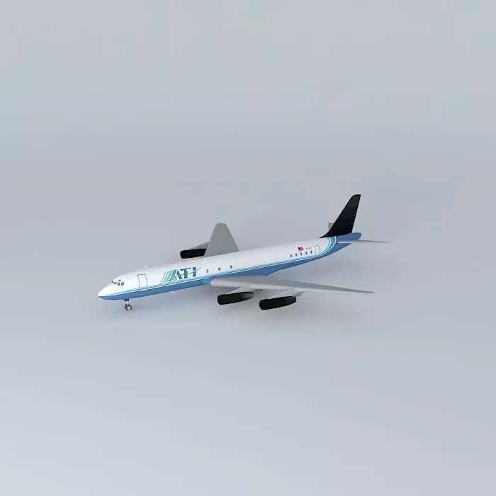 ATI DC 8 62HCF At LAX Free 3D model