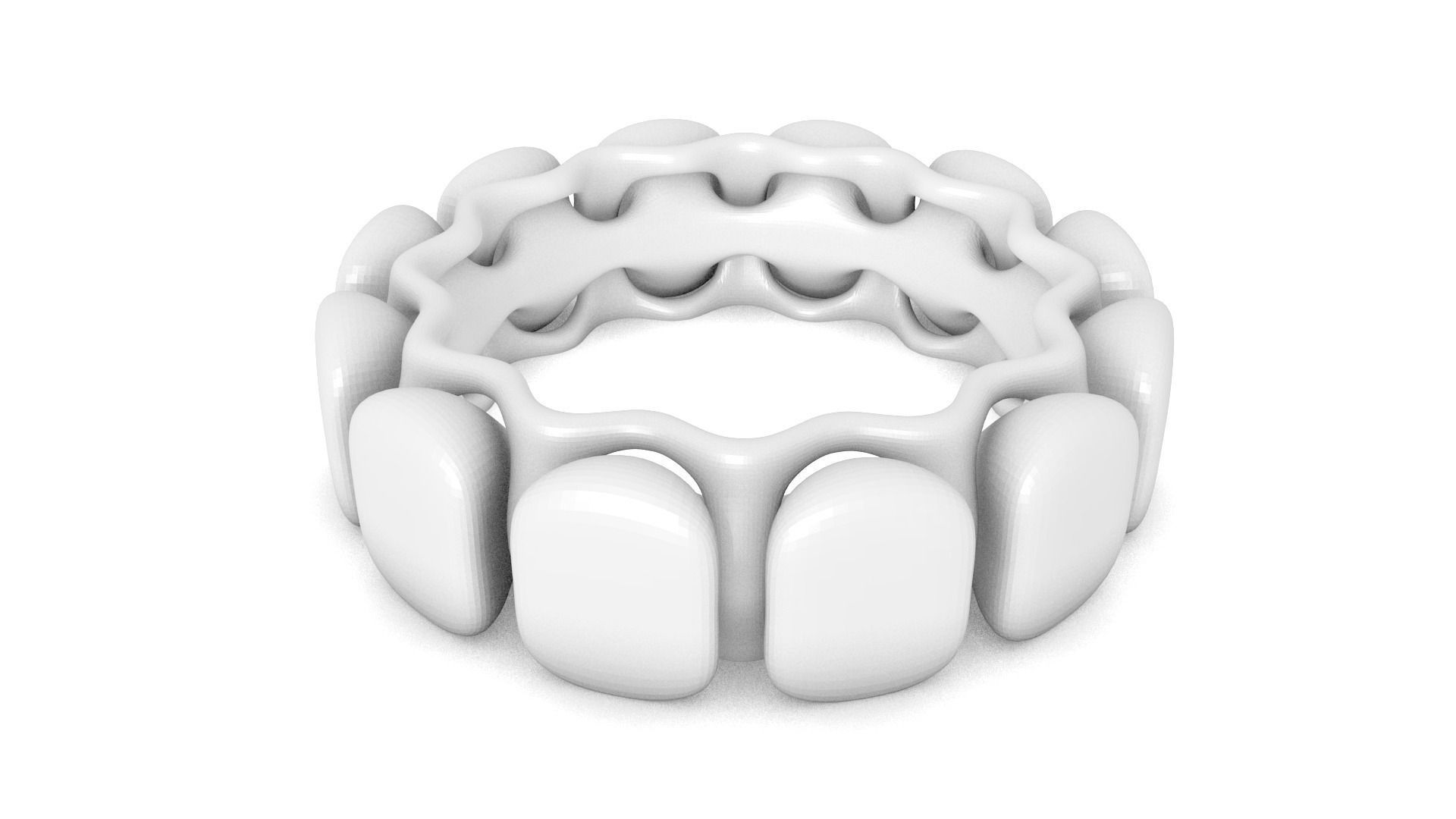 Bracelet interlaced  3D print model_1