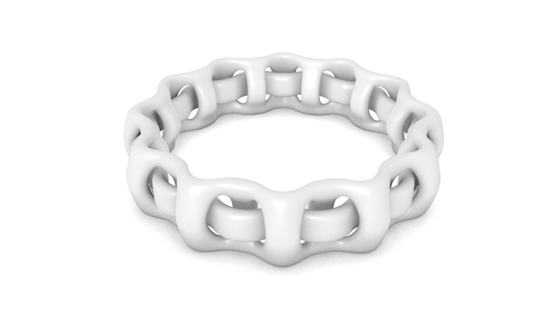 Bracelet linked 3D print model_1