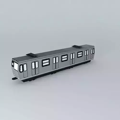 Low-poly Subway Train Free 3D model