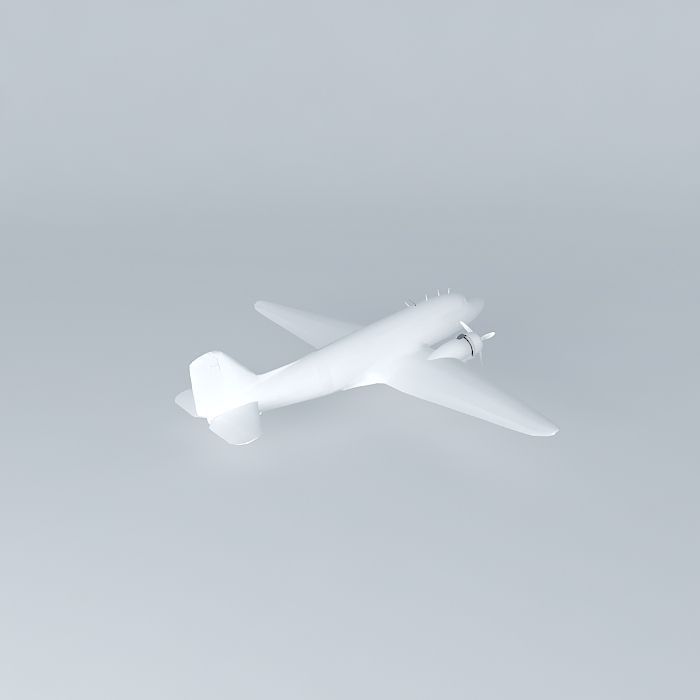 DC 3 at LAX Free 3D model_2