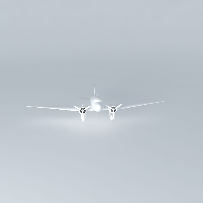 DC 3 at LAX Free 3D model_1